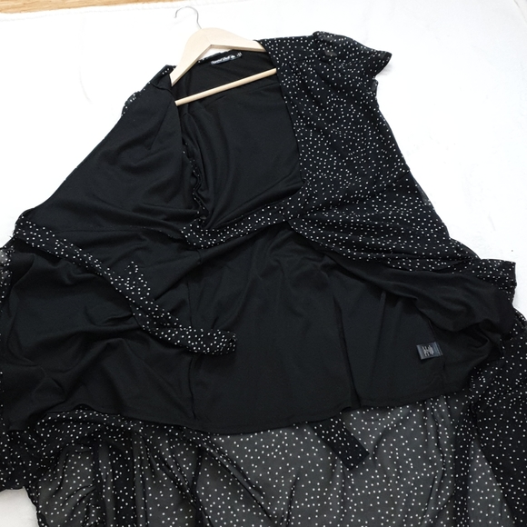 Crystal doll polka dot black wrap maxi dress - Picture 16 of 17